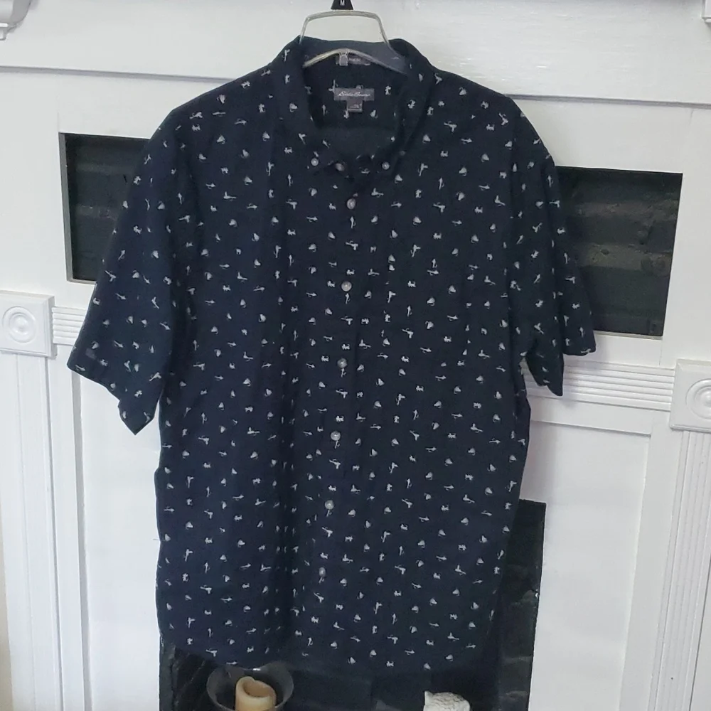 Eddie Bauer fly fishing short sleeve shirt - Picture 1 of 7